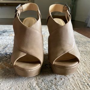 Chinese Laundry Taupe Wedge